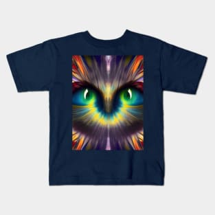 Colorful artistic face with mesmerising eyes Kids T-Shirt